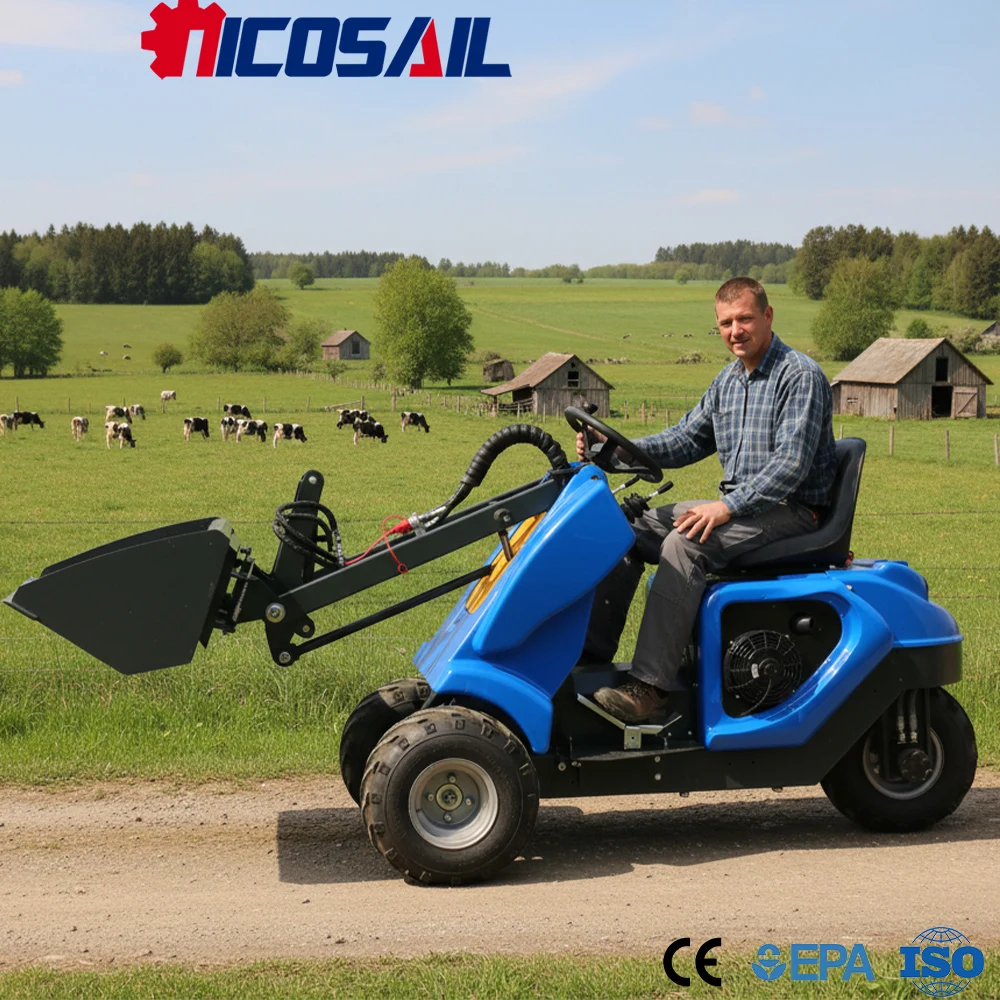 

Mini 3-Wheel Skid Steer Loader Custom Euro 5 CE Multi Function Loader for Agriculture and Field Work