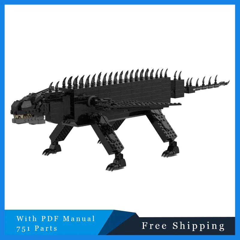 

751 шт. MOC черный жестокий гигантский дракон, строительные блоки, модель дисплея, игрушка для мальчиков и взрослых, обучающая сборка своими руками, рождественские подарки