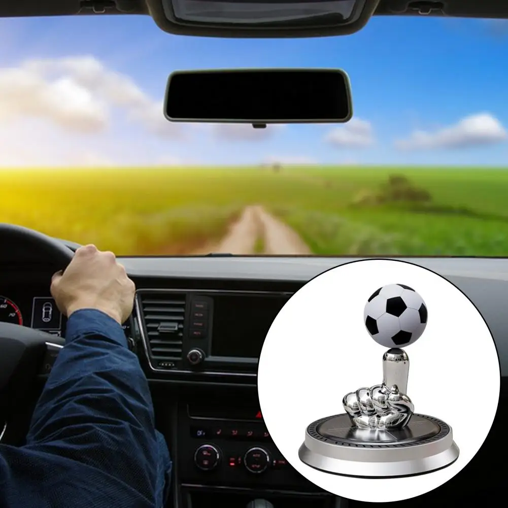 Football Theme Car Air Freshener Long Lasting Fragrance Solar Car Air Freshener with Rotatable Fingertip Football for Auto