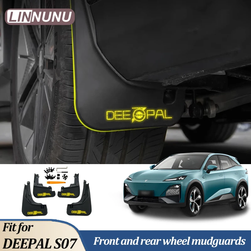 

Брызговики Linnunu для Deepal S07, L07, SL03: передние и задние, на четыре колеса, без сверления, со светоотражающими наклейками, для защиты от грязи и брызг воды, специальные декоративные аксессуары, детали для защиты экстерьера автомобиля