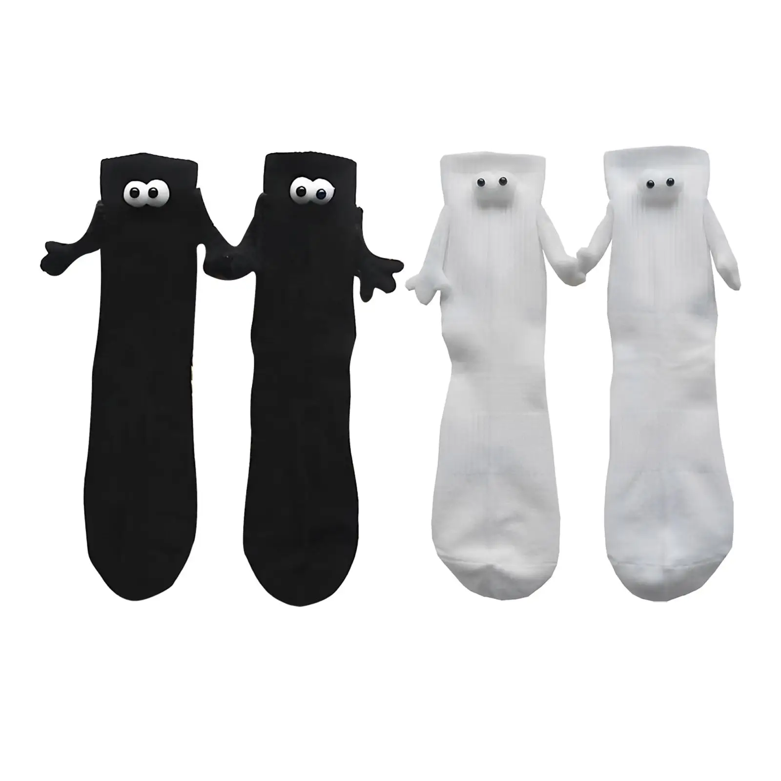 

Casual Socks Lovely Funny Gifts Bedroom Holding Hands Socks Cartoon Decorative Summer Party Magnetic Suction 3D Couple Socks