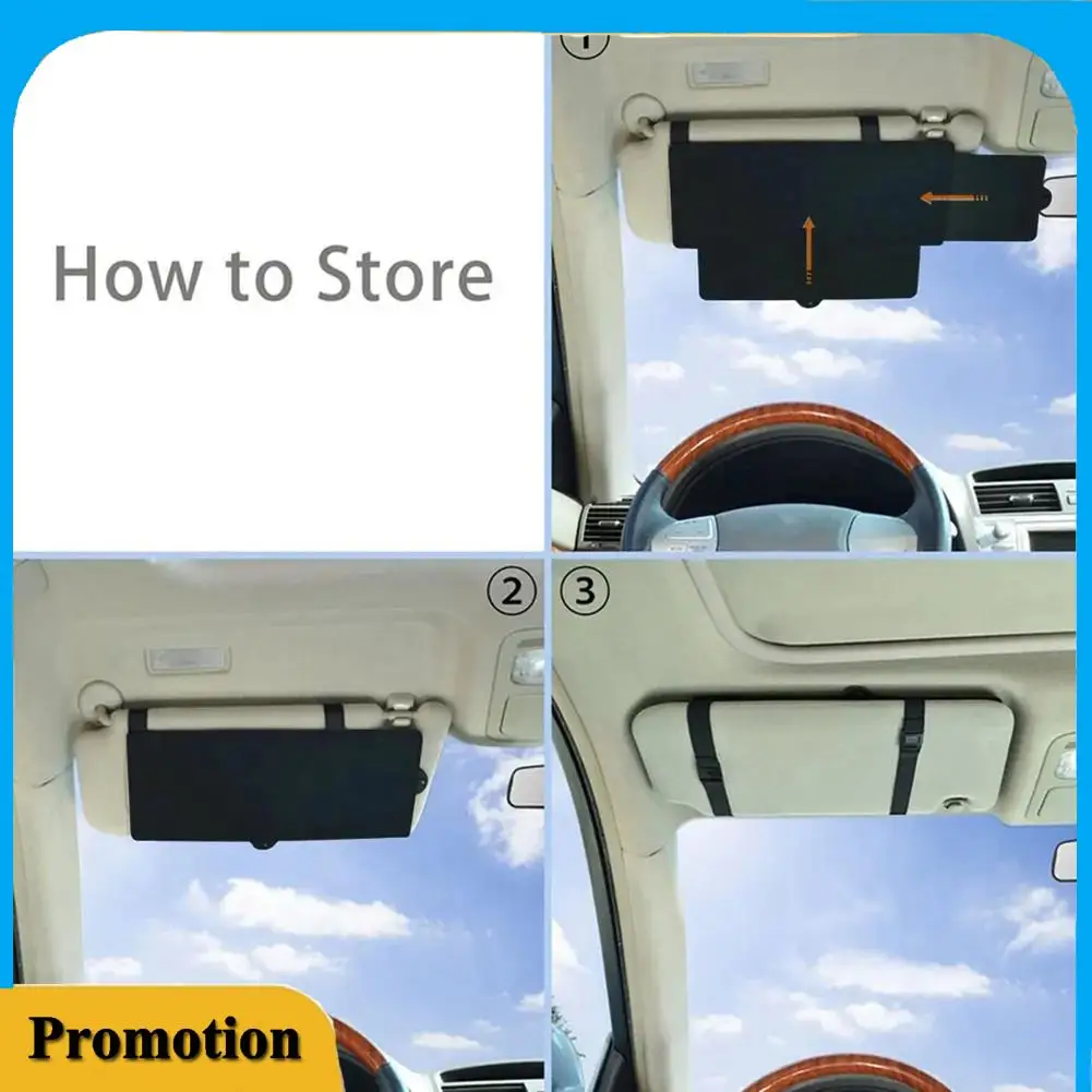 

Portable Car Sun Visor Extender Sunshade Extension Board Shield Blocker Front Side Window Shade Anti Glare Sun Visor Extender