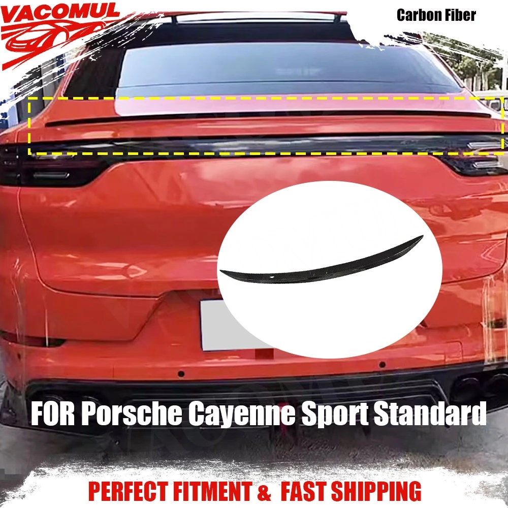 

VACOMUL Carbon Fiber FRP Rear Trunk Spoiler Wing For Porsche Cayenne Sport Standard 2022 Car Rear Trunk Wing Spoiler Boot Lip