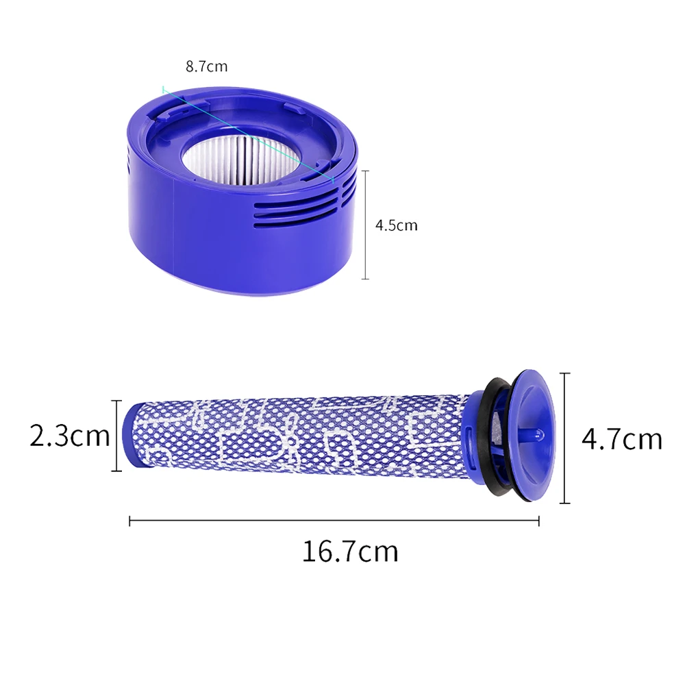 بعد الفلتر المسبق فلتر HEPA لـ Dyson V6 DC58، V7 V8، ترقية V8، DC28 DC53، DC30 DC56، DC41 DC65 UP13 مكنسة كهربائية