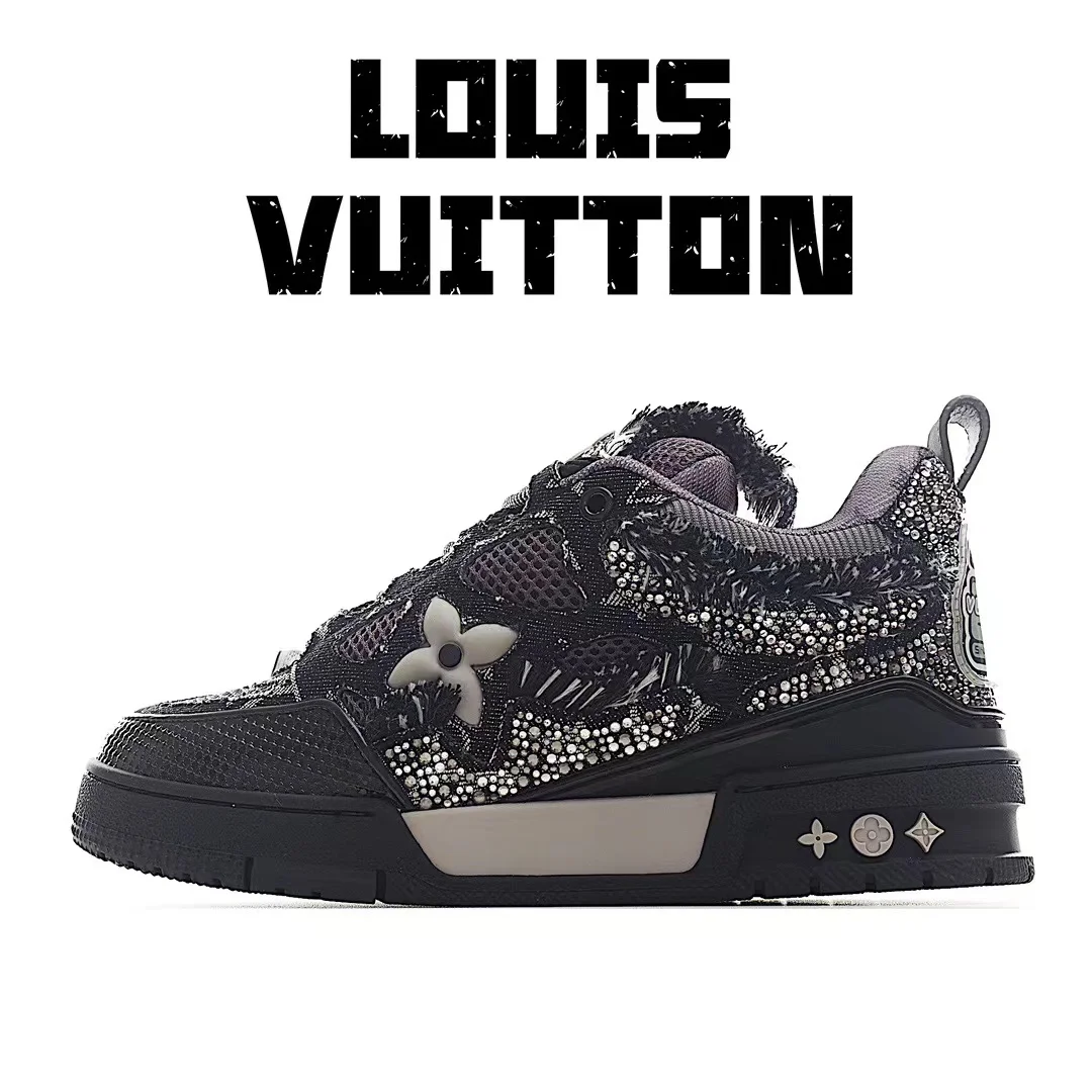 Calzado de skate Louis Vuitton con detalles de cristales: La combinación perfecta entre estilo y funcionalidad