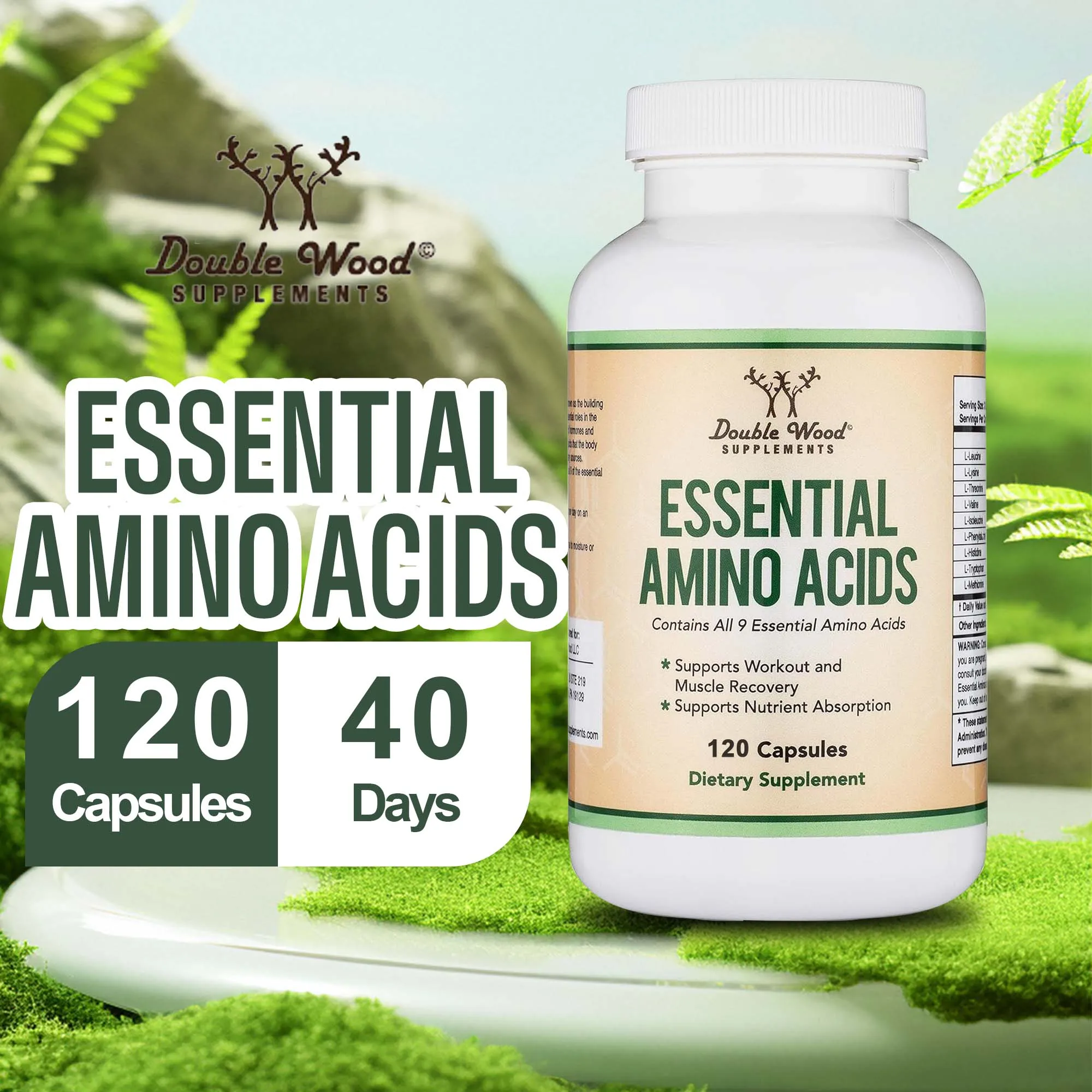 Essential Amino Acids - Support Muscle Growth, Recovery & Endurance for Men & Women, Promote Fat Metabolism