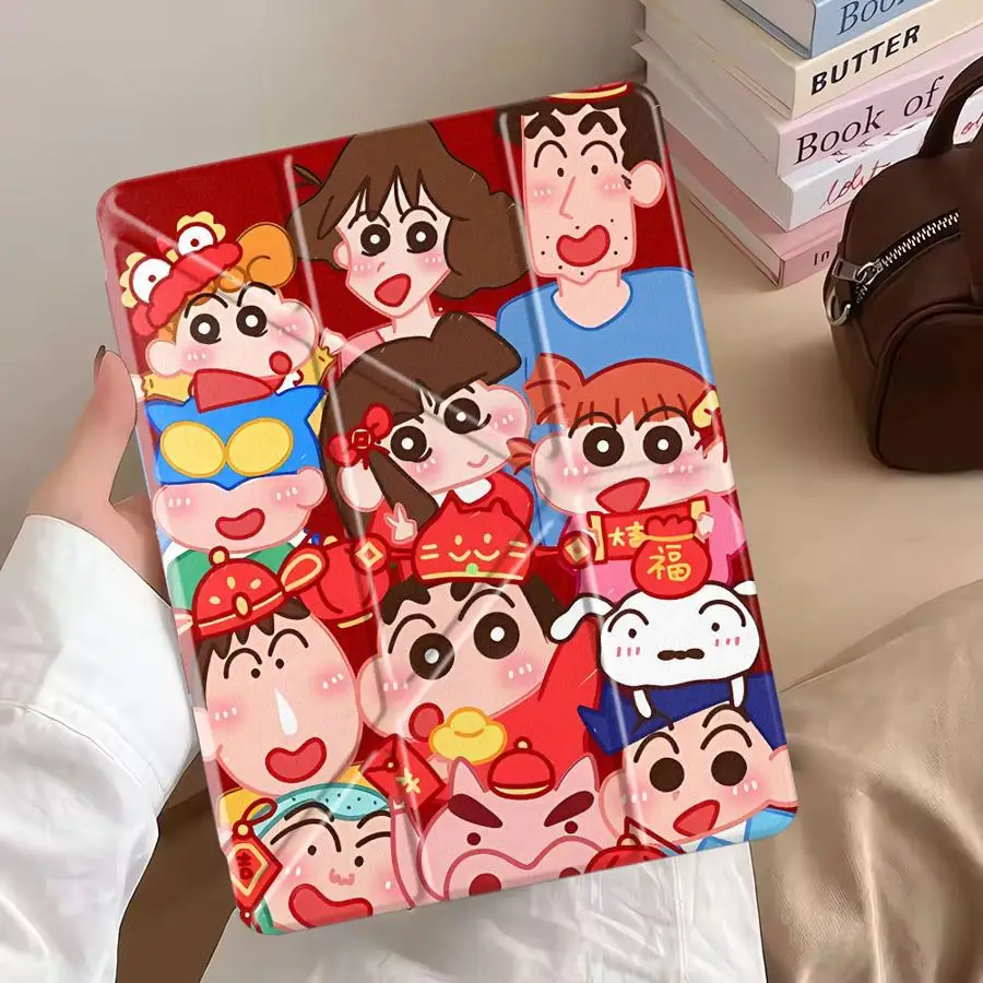 capa-suporte-para-tablet-ipad-air-4-5-m3-m2-1-2-m4-11-polegadas-pro-2025-pro-11ª-10ª-9ª-8ª-7ª-geracao-129-polegadas-mini-6-7-com-estampa-de-giz-de-cera-fofa