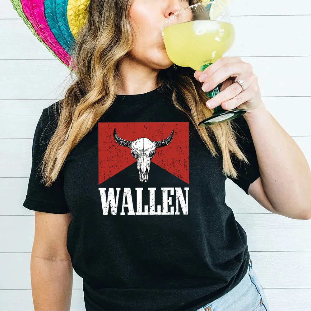 Wallen Shirt Country Western Tee Nashville Country Concert Wallen Western T-shirt Women Country Music Cowgirl Shirts Kawaii Tops