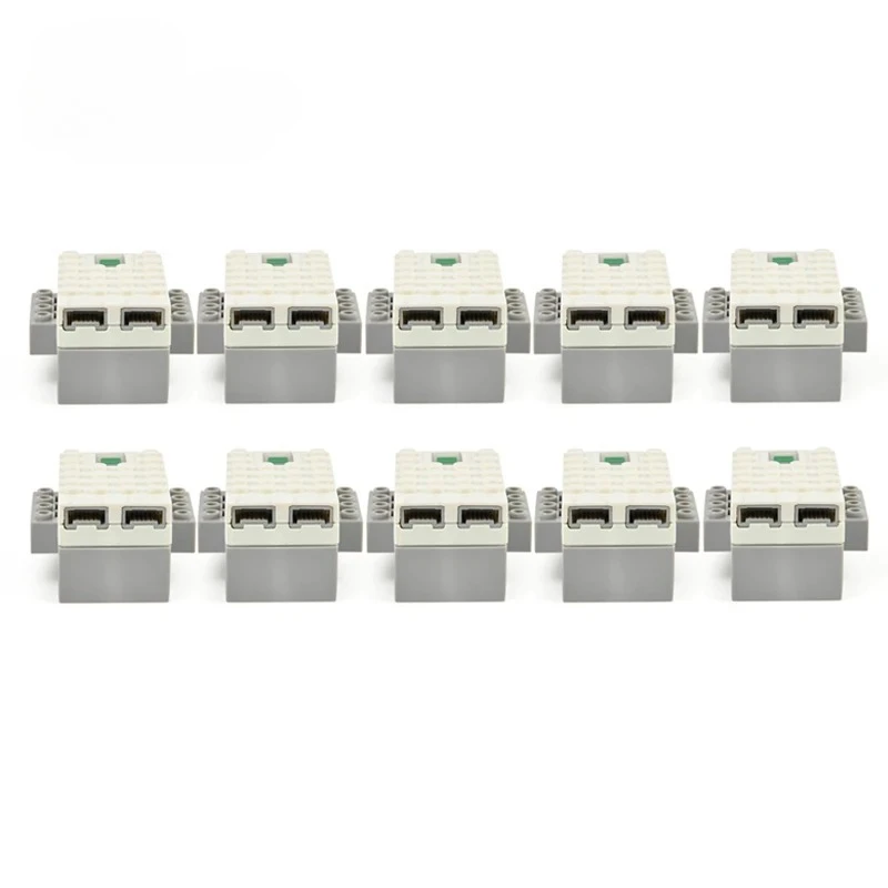 Hurtownia 1/5/10 szt. Części elektroniczne WeDo 2.0 Smart Hub pasujące do zestawu podstawowego 45300, 45301, 19071, klasyczny hub z klocków, zabawki robotyczne, prezent