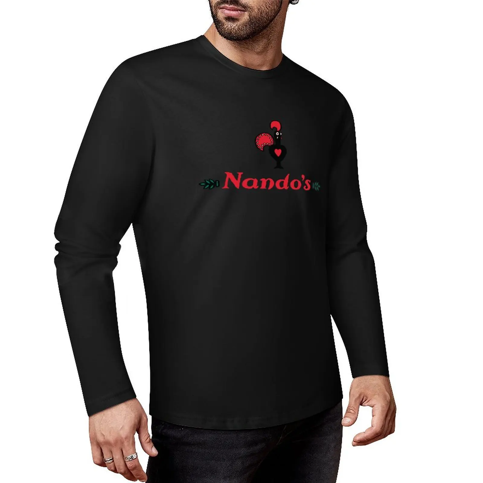 

Длинная футболка The nando's merch, черные футболки, футболки для спортивных фанатов, быстросохнущая футболка, футболки большого размера для мужчин