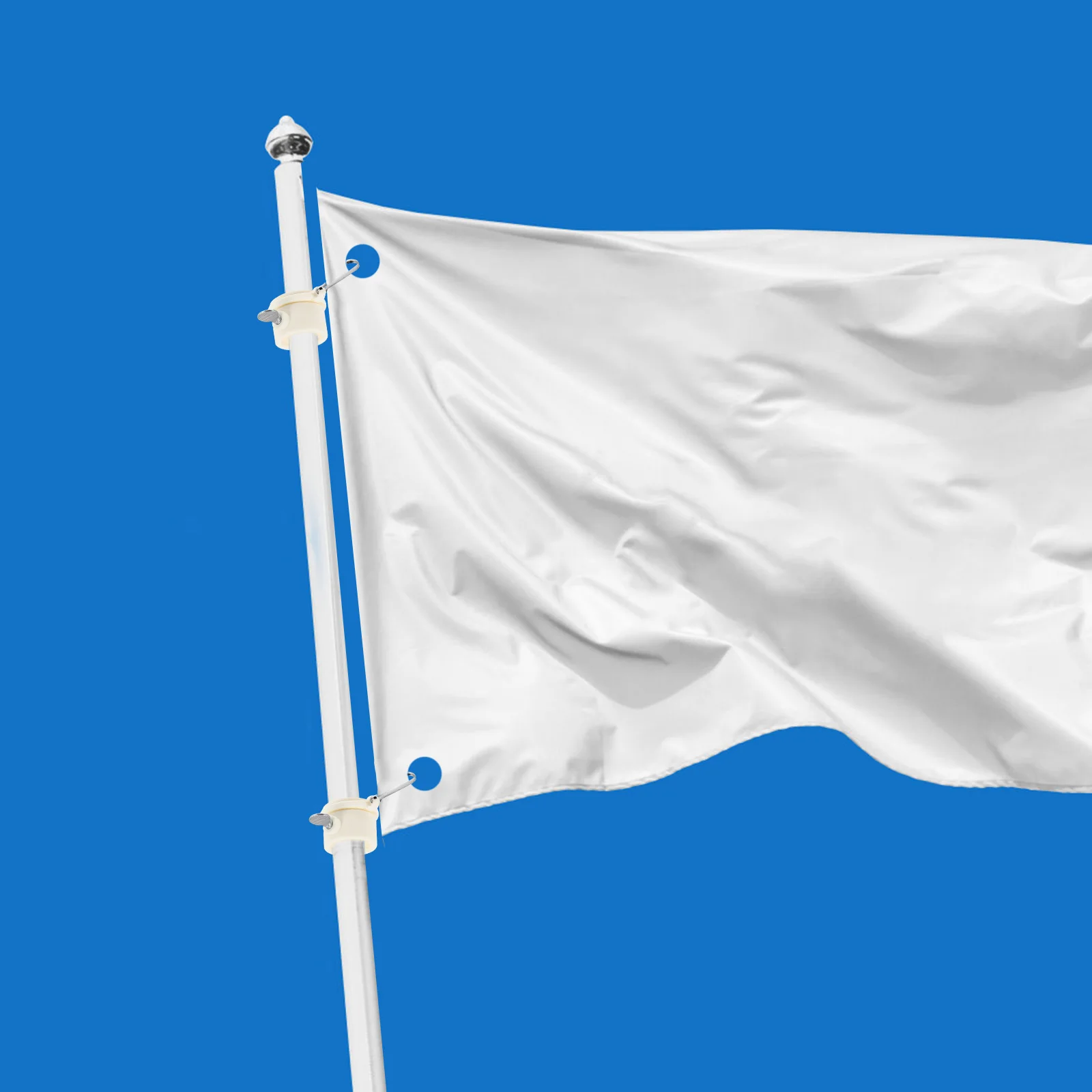 

2Pcs Flag Pole Rings 1 Inch Rotating Flagpole Clips Quick Install Flag Accessories Flagpole Clips Plastic Carabiner