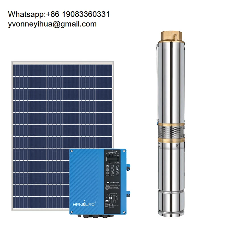 

10HP 155M 4inch AC/DC Solar Submersible Pump Deep Well Water Pump Inverter