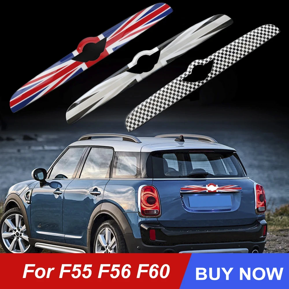 Union Jack Rear Tail Trunk Lid Molding Trim Cover Case Sticker Modified Exterior Decor For Mini Cooper F55 F56 F60 Countryman