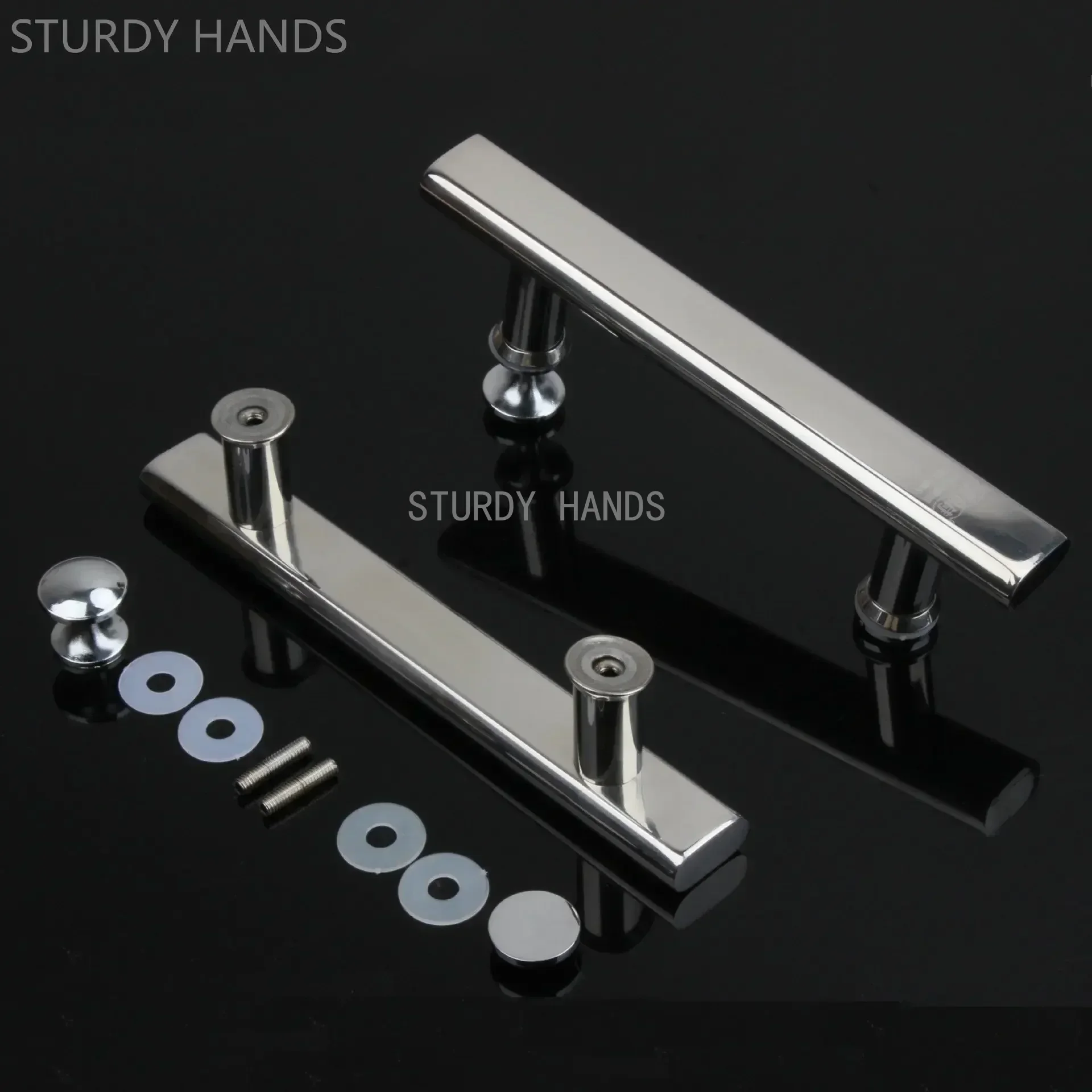 Shower Room Handle Hardware Accessories Bathroom Door Handles Sliding Glass Door Stainless Steel Handle Hole Distance 145mm