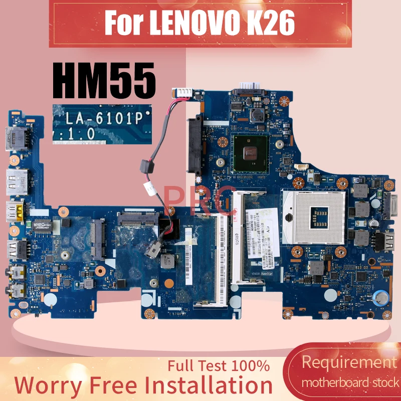 

Материнская плата для ноутбука LENOVO K26, системная плата для ноутбука HM55