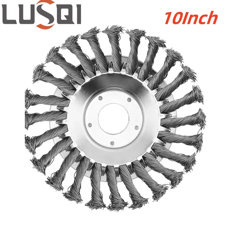 

LUSQI 10Inch Universal Lawn Mower Lawn Trimmer Head Wire Wheel Brush Plate Gardening Tool for Lawn Mower Weeding Accessories