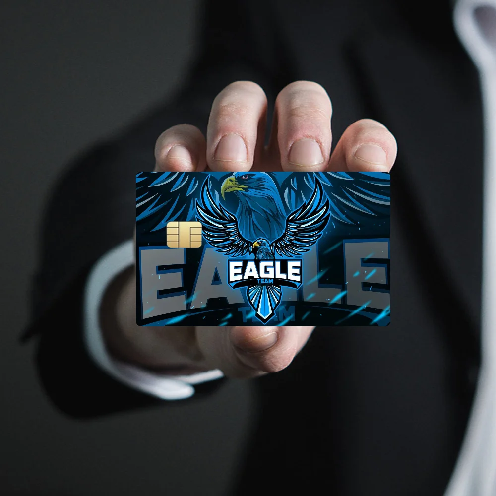 غطاء جلدي لفرقة إيجلز أنمي لبطاقة الائتمان وبطاقة الخصم البنك الأمامية #3