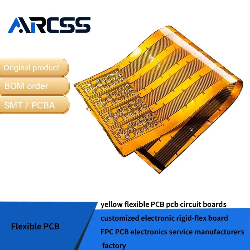 لوحات دوائر PCB PCB المرنة الصفراء مخصصة لوحة مرنة إلكترونية صلبة FPC PCB مصنع خدمة الإلكترونيات
