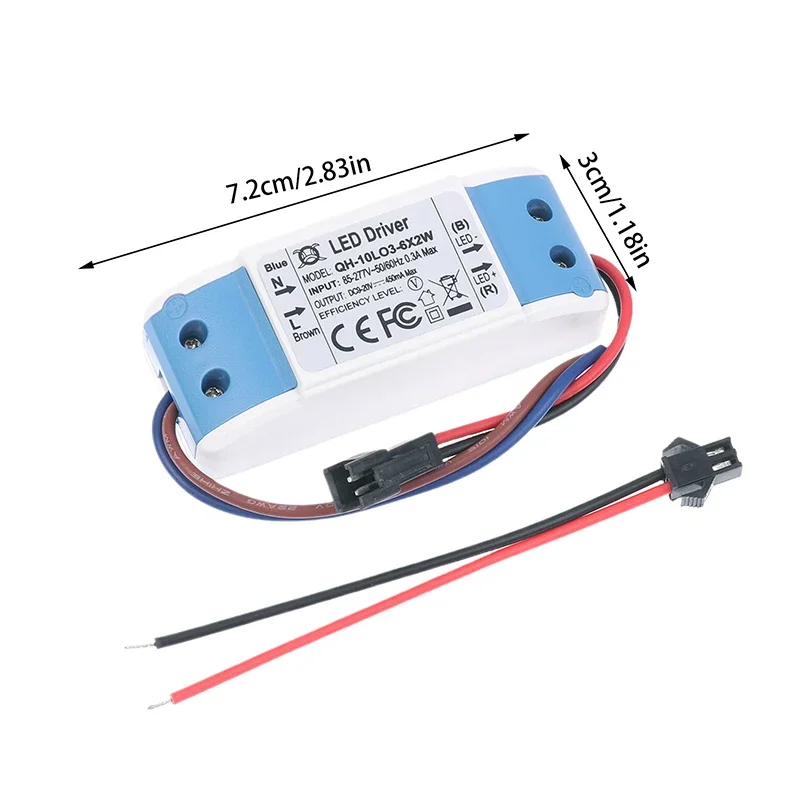 1Pcs Plastic Led Light Driver Adapter 1W 2W 3W Constant Current High Power Supply Lamp Transformer 7.2*3cm