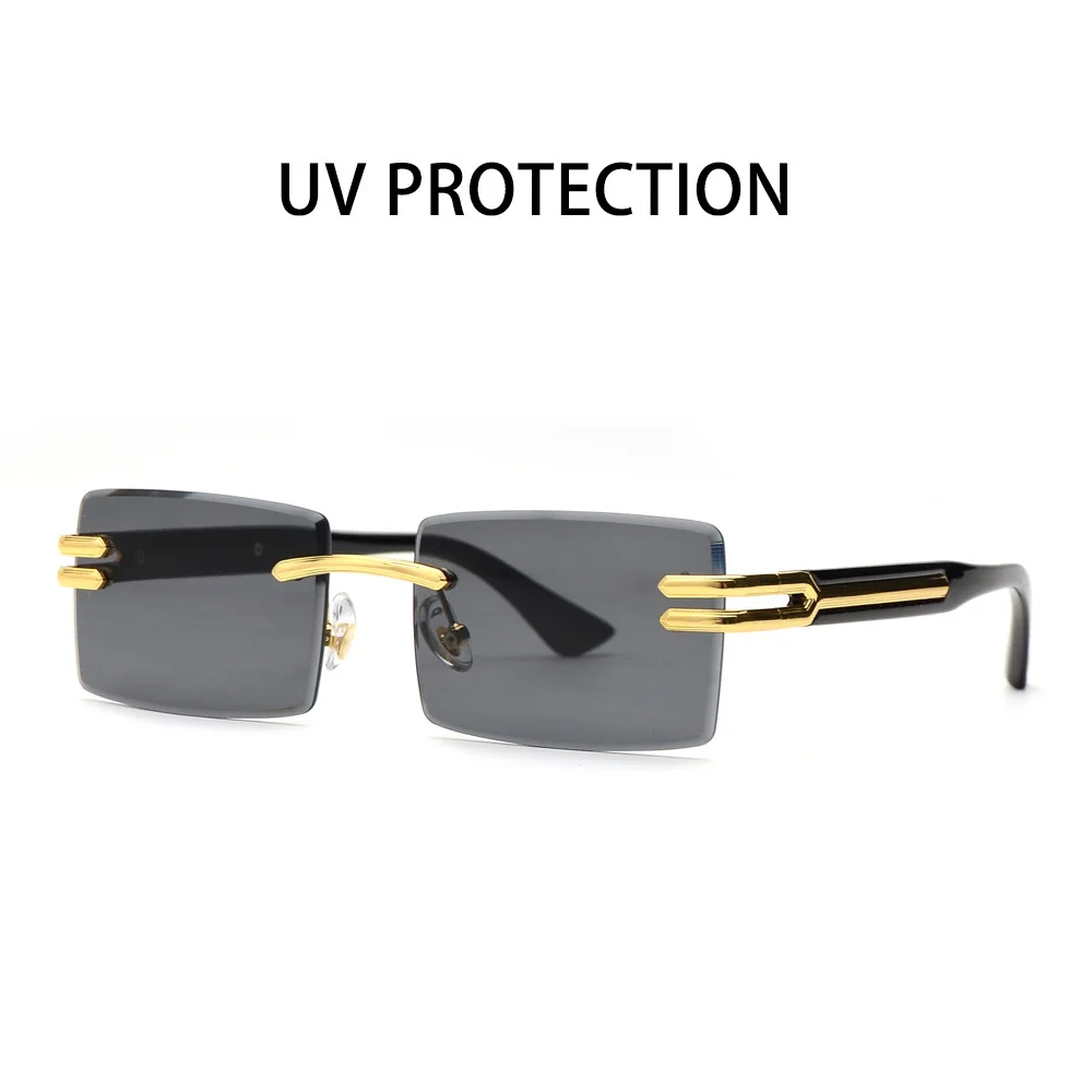 

Unisex Rimless Sunglasses Men Women Populare Frameless Sun Glasses Male Female Classic Small Square Summer Traveling Shades