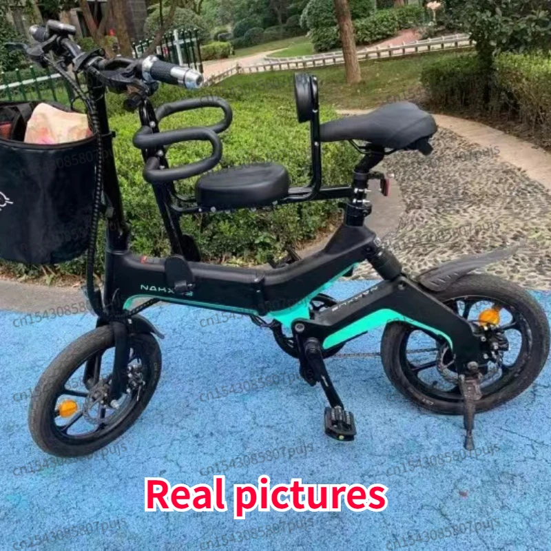 Bicycle Child Safety Seat Bike Front Baby Seat Kids Saddle with Foot Pedals Support Back Rest for MTB Road Bike Electric Bicycle