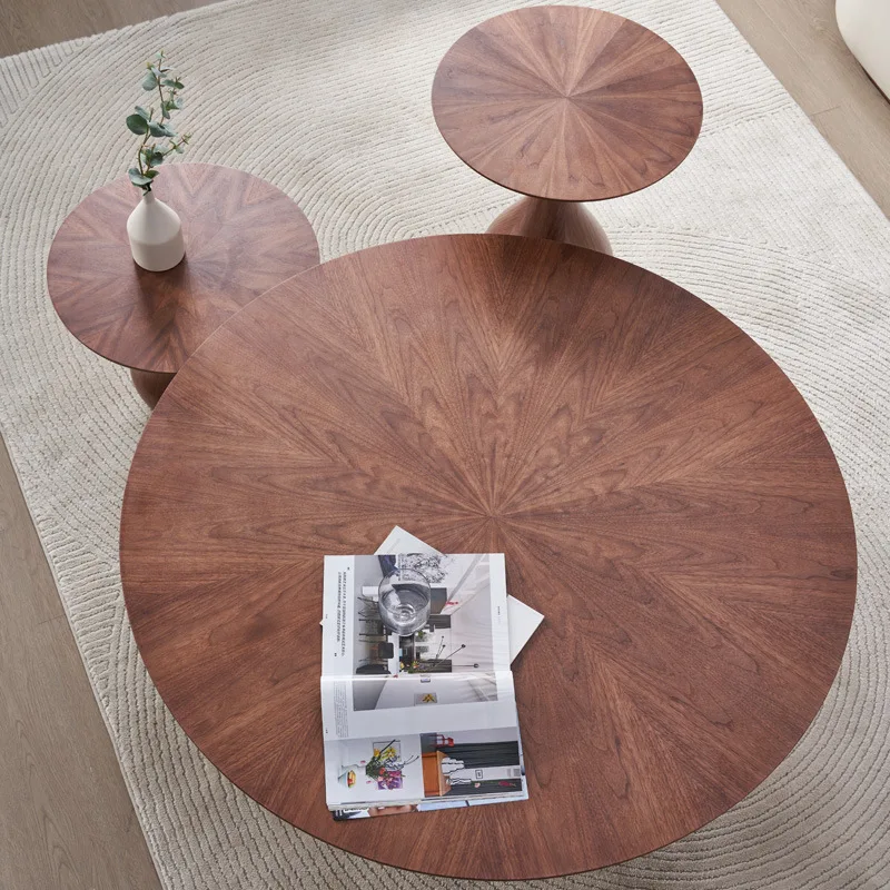 Sofa side few living room creative wrought iron high and low combination round coffee table