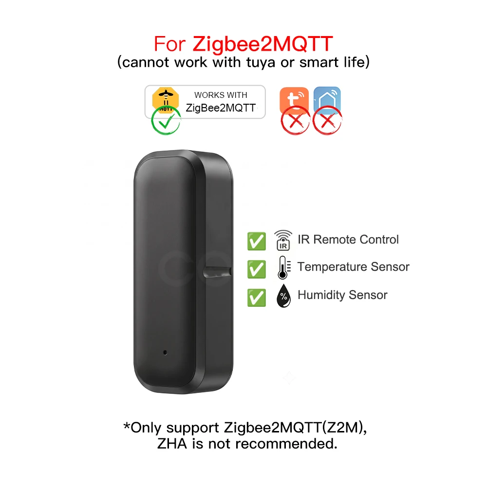 Tuya Zigbee 38KHz IR-Fernbedienung Temperatur- und Feuchtigkeitssensor Smart Wireless Universal für TV DVD Klimaanlage für Alexa Google Home