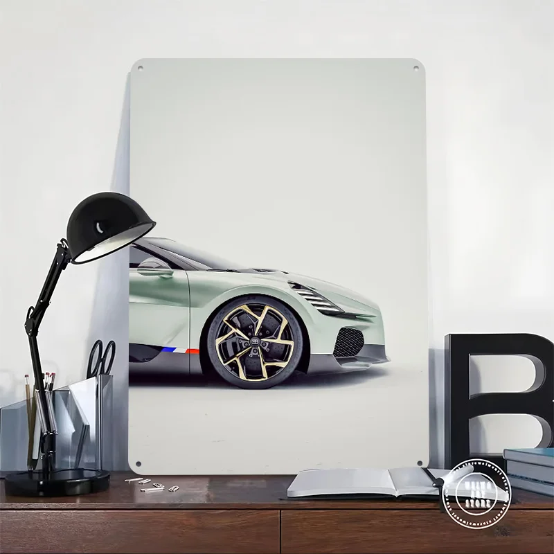 Sports Mistral Concept - Front Side Car Metal Poster Customized Wall Art Retro Vintage Tinplate Signs for Garage Desk Decor Home