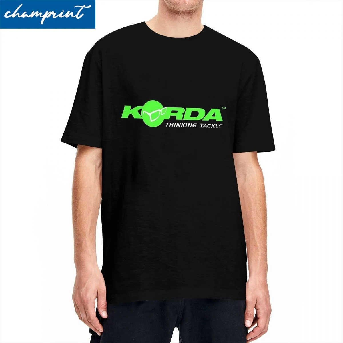 Punk Fishing Korda T Shirt Men\'s Cotton Clothes Printed Fish Carp Fisherman Crewneck Short Sleeve