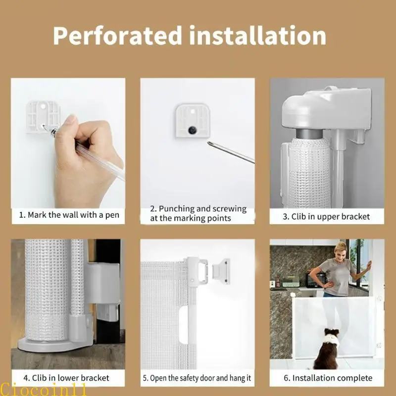 Y1UB Baby Gate Accessory Pack Facile Installer Hook Base Set pour maison sécurité pour enfants