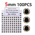100 piezas plateadas de 5 mm