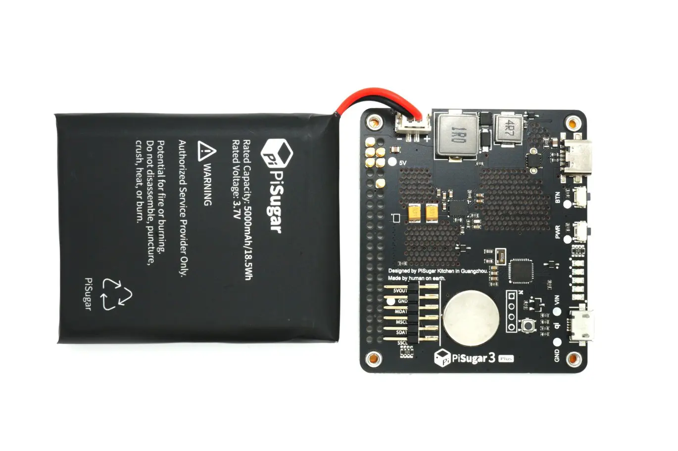 Pisugar 3 Plus Battery for Raspberry Pi 3B 3B+ 4B