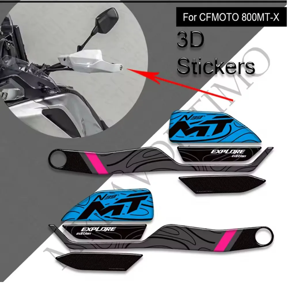 2024 2025 For CFMoto 800MT-X 800MT 800 MT - X Adventure Bike Protector Tank Pad Grips Kit Knee Fairing Fender Stickers Decals