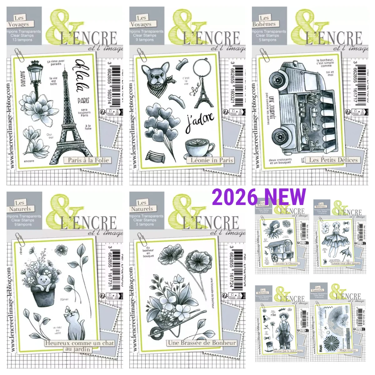 Nouveauté avril 2026 : Kit de tampons et pochoirs Les Petits Délices pour DIY, journal intime, scrapbooking, gravure artisanale en silicone et création de cartes de vœux