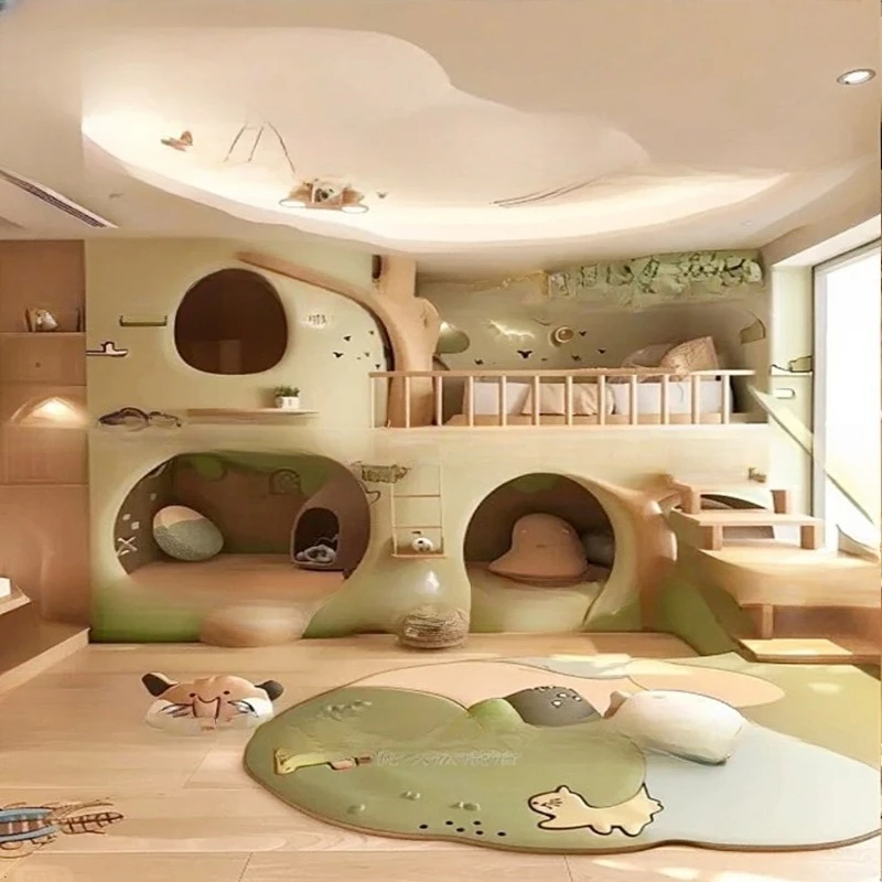 سرير أطفال من فورست ويند تري هاوس، سرير منعش بأوراق الدرج