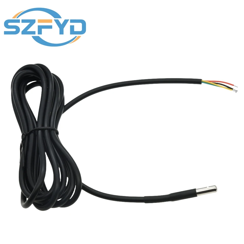 1 متر SHT20 SHT30 SHT40 مستشعر درجة الحرارة والرطوبة مقاوم للماء الفولاذ المقاوم للصدأ IIC وحدة مسبار I2C الرقمي