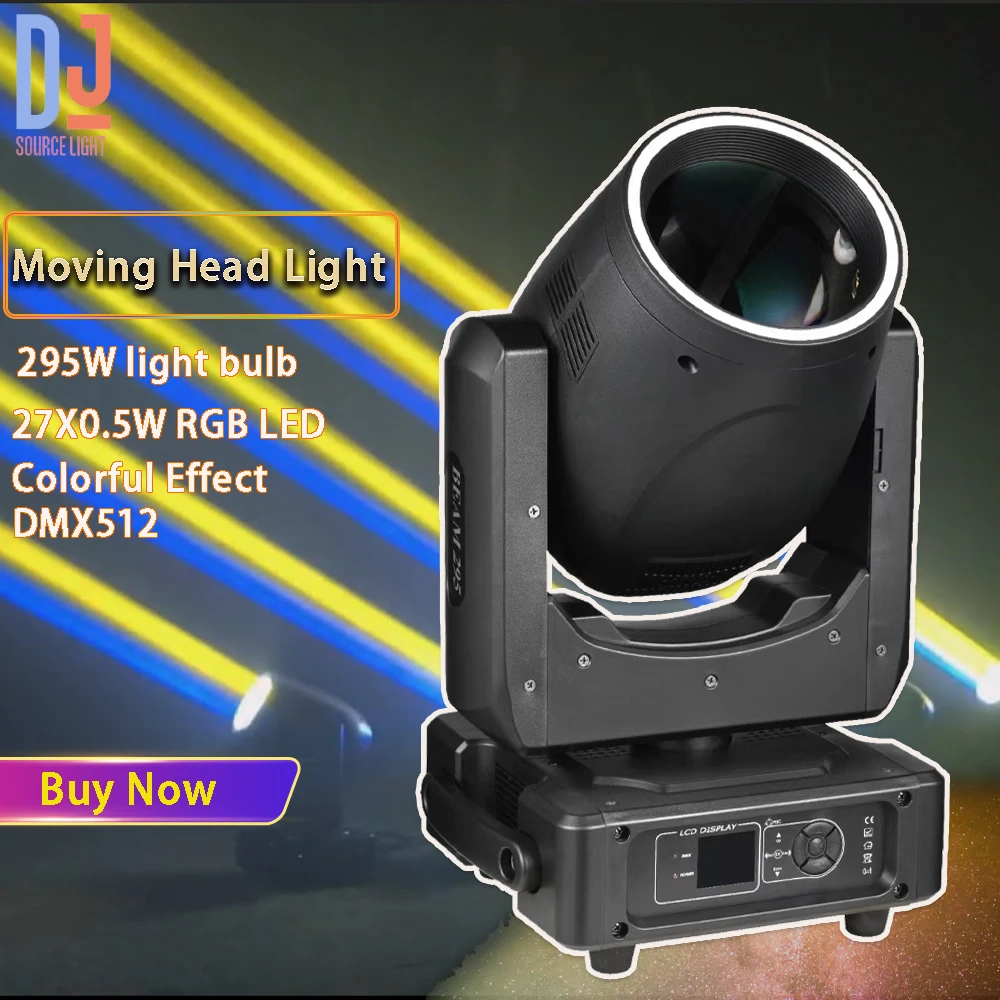 

Mini 295W Moving Head Light Beam Spot Stage Lights Colorful Effect With Aperture DMX512 DJ Disco party Club Stage Effects Lamp