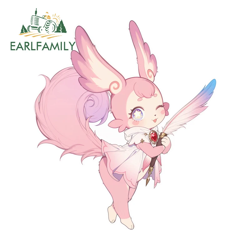 

EARLFAMILY Honkai Star Rail Mem Автомобильные наклейки, розовые, для заднего стекла, водонепроницаемые, подходят для автоспортивных аксессуаров