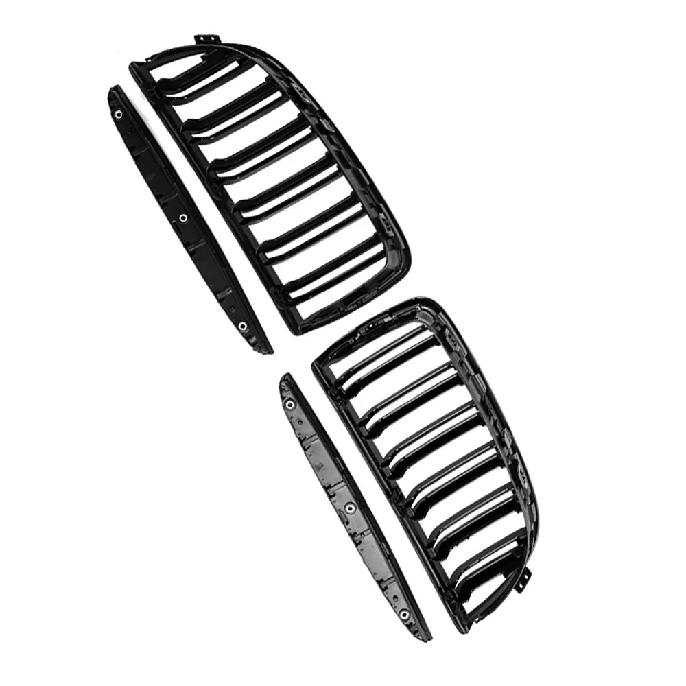 Front Bumper Kidney Grill Gloss Black Left&Right For 2005-2008 BMW 3 Series E90 320i 325i 325xi 330i 323i 328i 328xi 335i 335xi