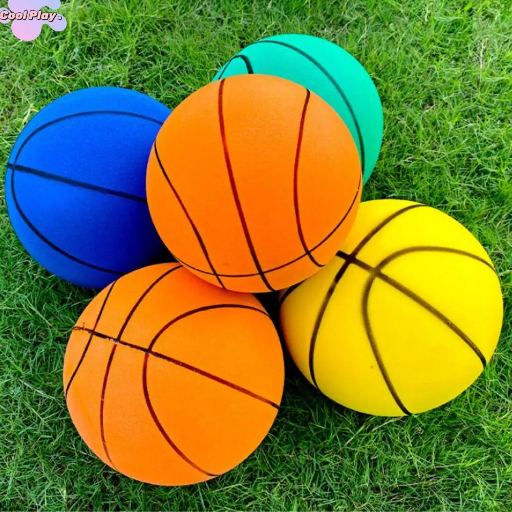 

18cm/22cm/24cm Silent Training Basketball Low Decibel High Elasticity Bouncing Mute Ball Impact-Resistant Soft Bouncy Balls