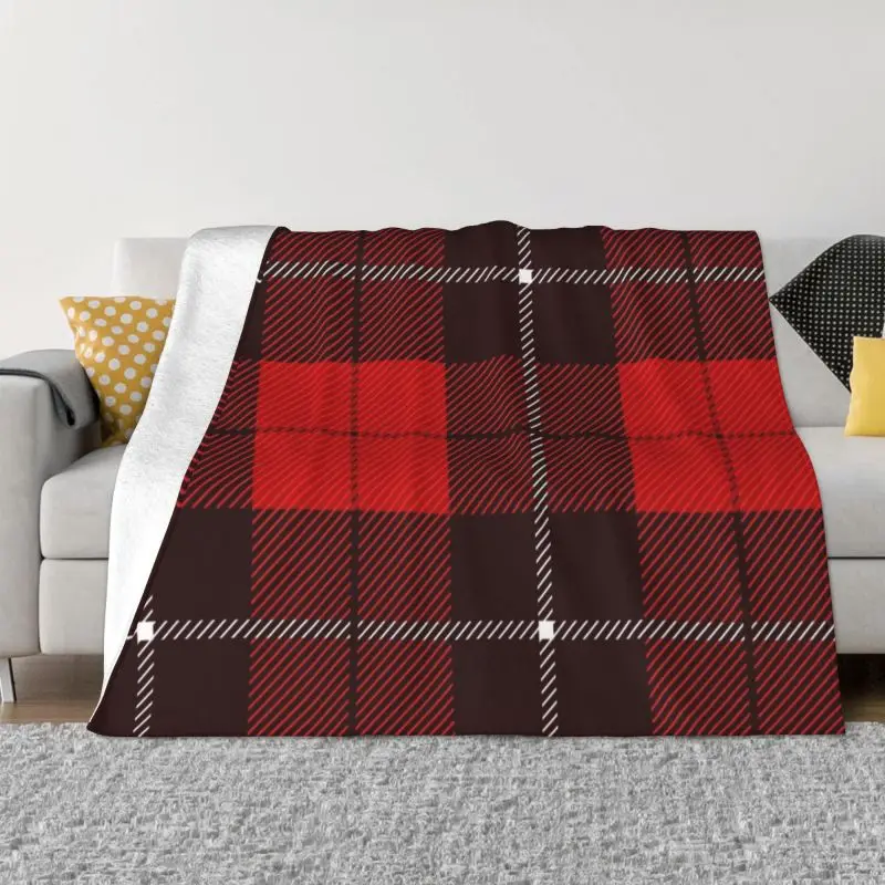 Buffalo Plaid Christmas Pattern Blanket Soft Fleece Spring Autumn Warm Flannel Texture Geometric Throw Blankets Bed Quilt