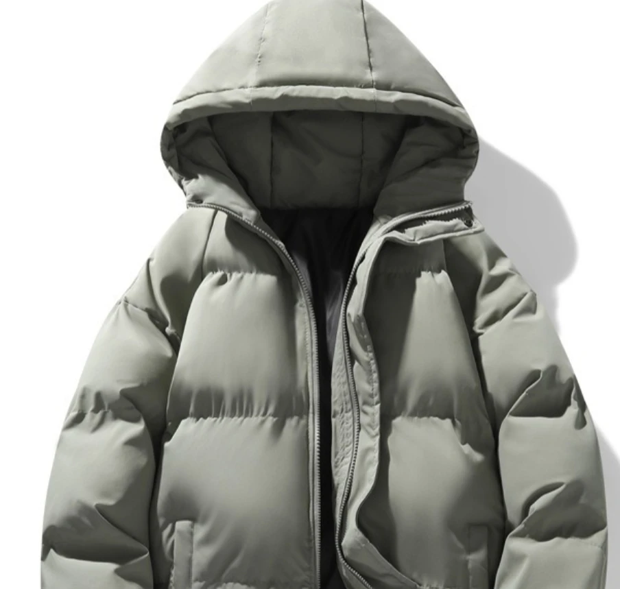 

Зимние мужские теплые пуховики, модные мужские хлопковые ветровки, парки с капюшоном, мужские свободные термотолстые пальто на молнии, одежда