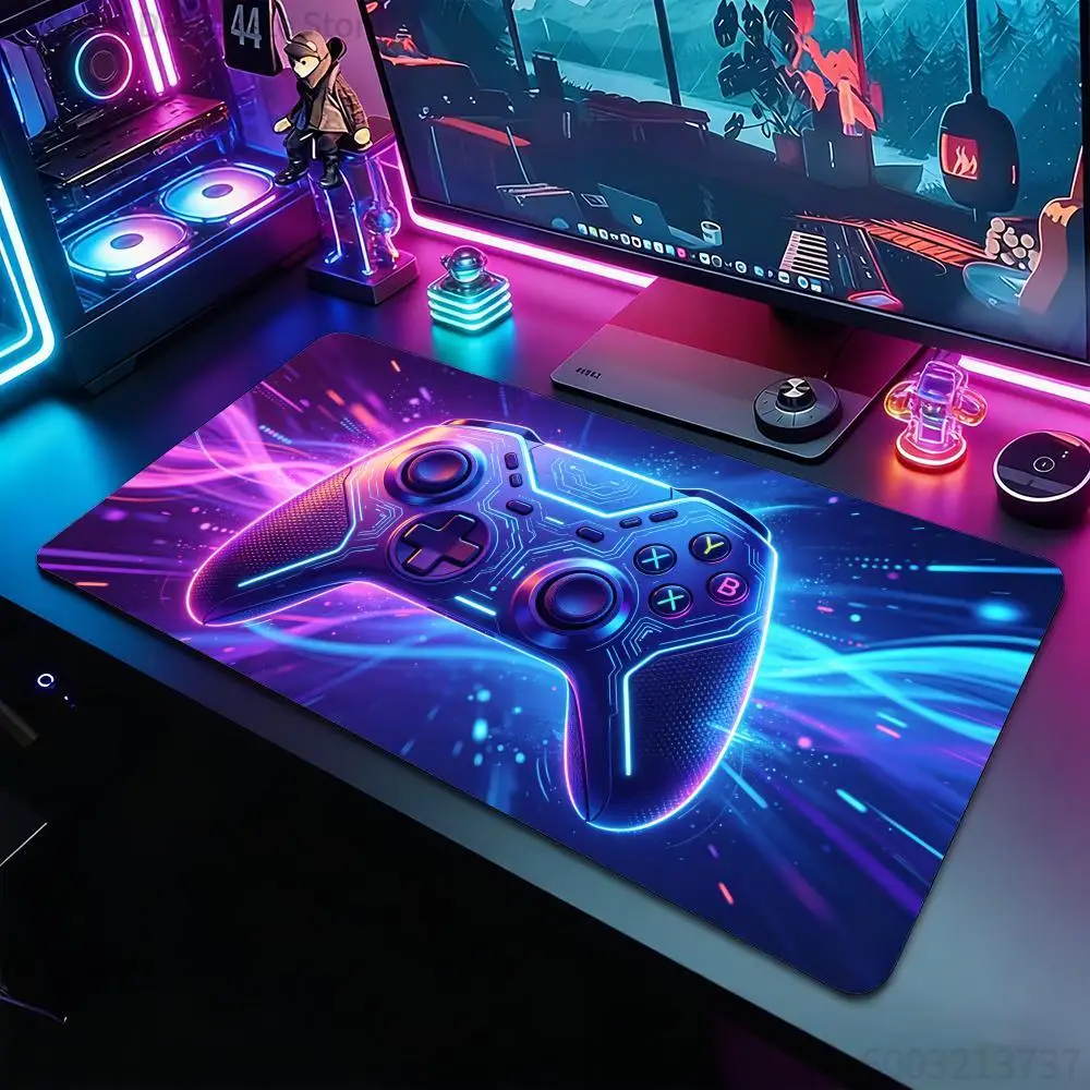 

Gamepad Pattern Mouse Pad . Large Gaming Mousepad Gamer Keyboard Pads Office Laptop Desk Mats Non-Slip Rubber Home Table Mat