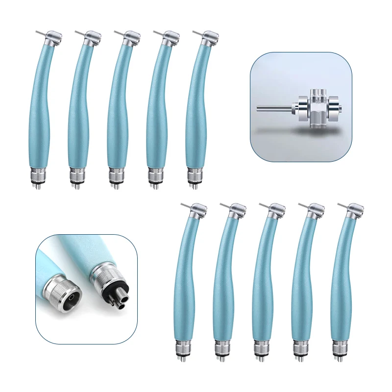 

10PCS Dental Handpiece High Speed Key Type 2 Hole 4 Hole Water Spray Hand Piece Personal Use Dentistry Set High Rotation Pen