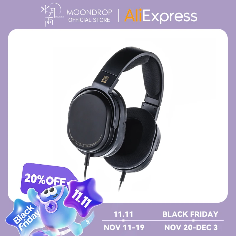 MOONDROP JOKER Fone de ouvido com monitoramento profissional, fone de ouvido dinâmico fechado de tamanho completo com plugue estéreo de 3,5 mm