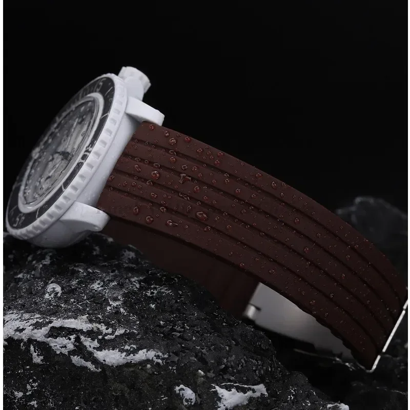 Silicone Strap for Swatch for Blancpain for Fifty Fathoms Five Ocean Men Women 22mm Rubber Waterproof Sport Watch Band Bracelets