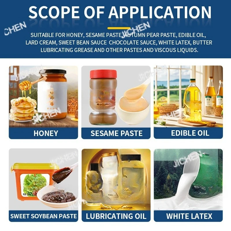 [Versión en inglés L15] Máquina de llenado de miel líquida pegajosa, pasta de tahini de pasta de pera de otoño cuantitativa de pesaje pequeño