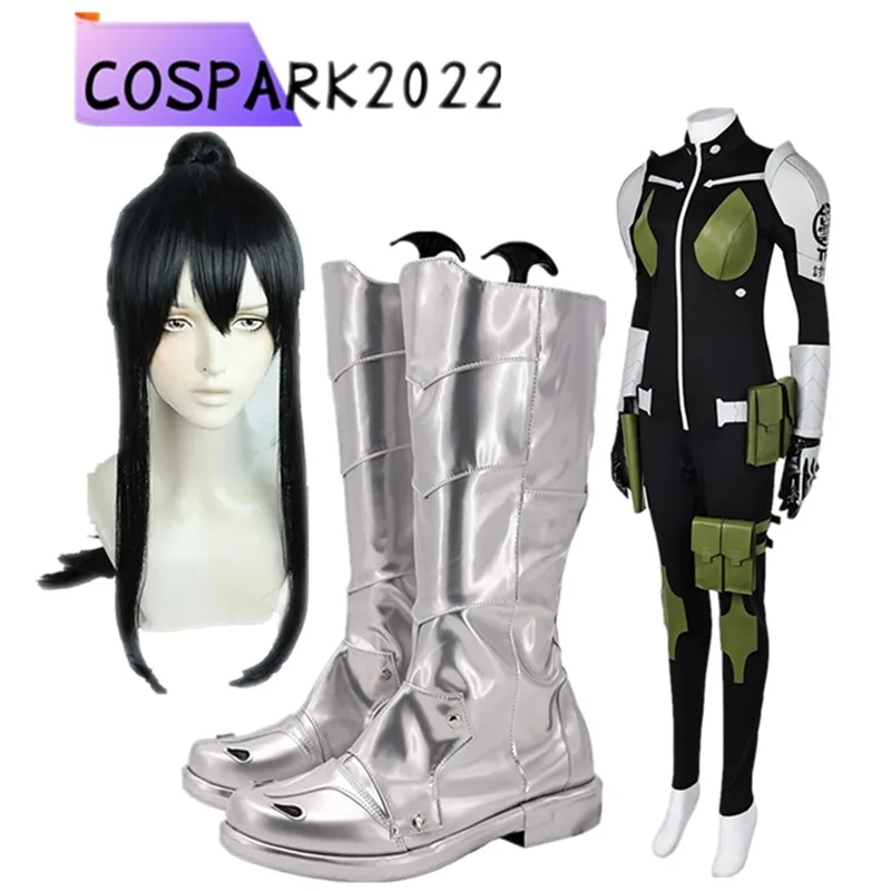 

Фэнтези Мина Эширо Косплей Костюм Кайдзю Аниме No 8 Комбинезон Женская Обувь Сапоги Парик Наряды Хэллоуин Карнавальная Вечеринка Одежда