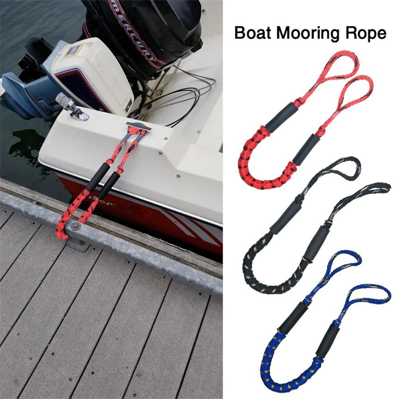 

2Pcs/set Mooring Rope 4FT Rope Stretchable Bungee Docking Rope Accessories