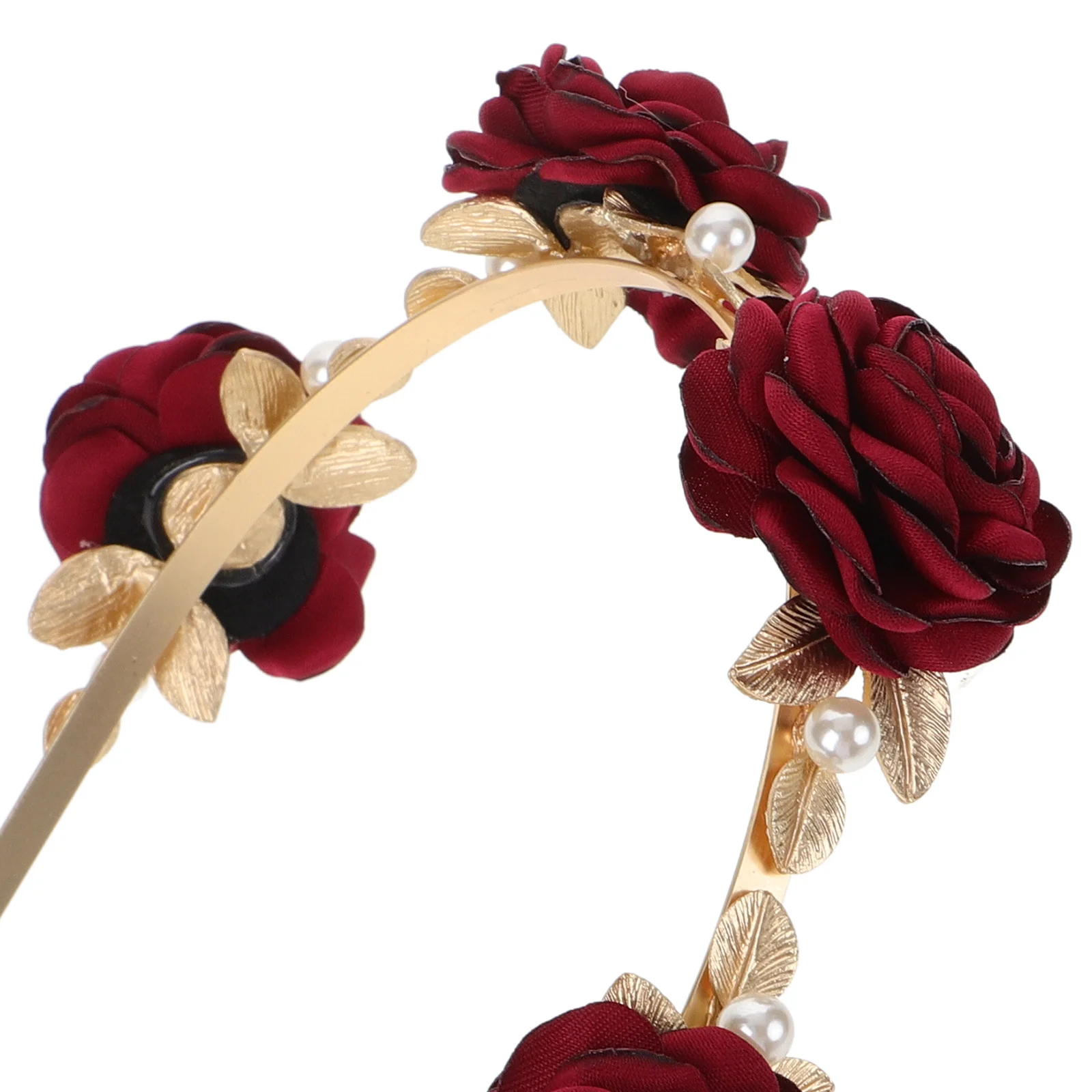 

Красный цветок крест головной убор искусственный жемчуг свадебные аксессуары свадебная повязка на голову цветочное украшение для волос для невесты